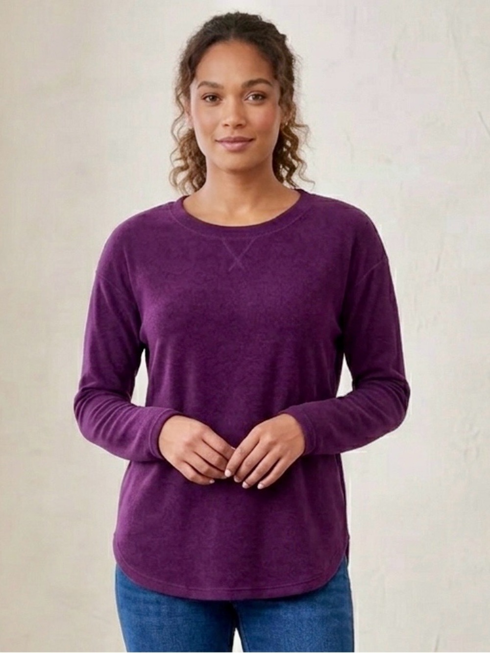 Felina Loungewear Tunic Top in Purple